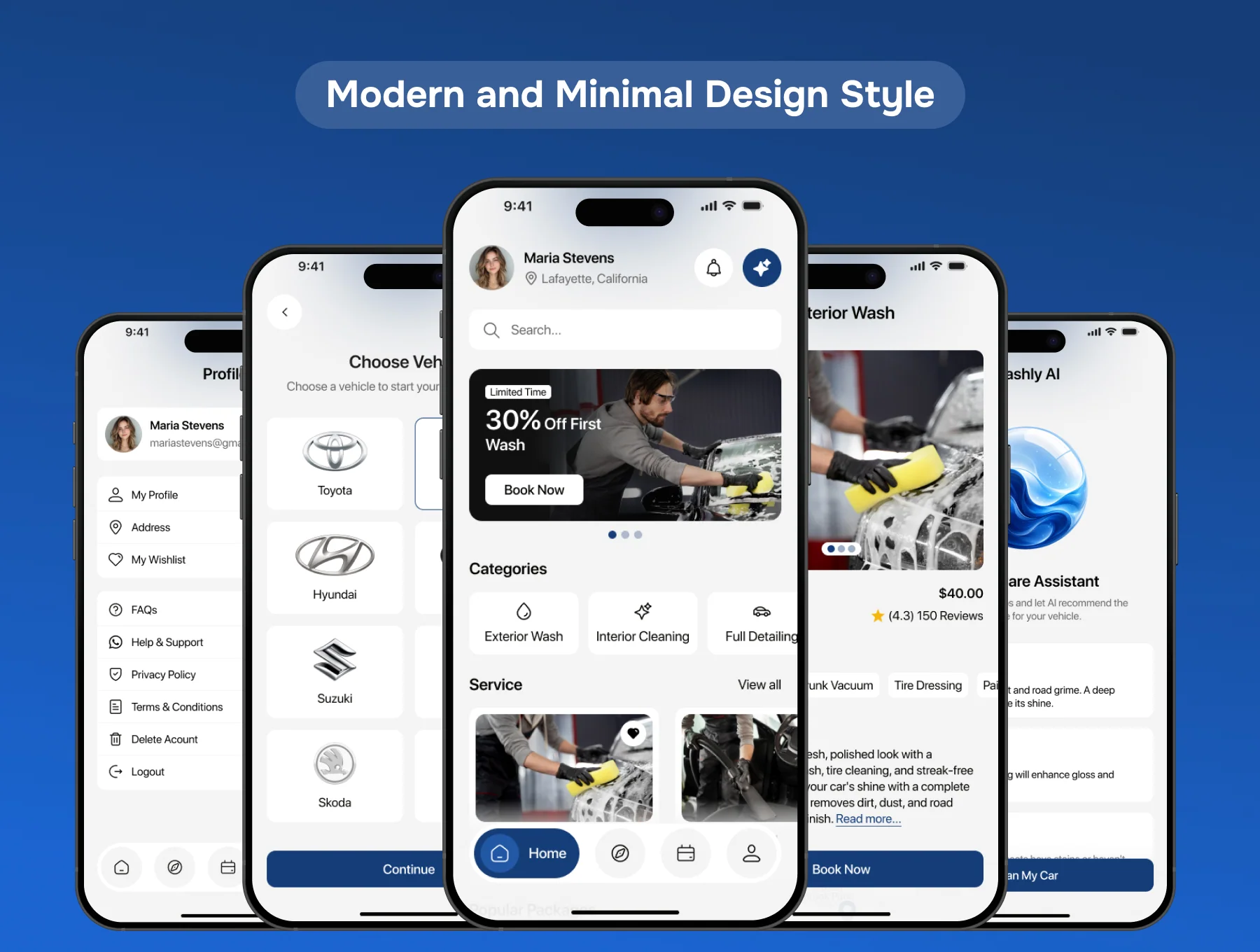 Washly - Carwash App UI Kit 3