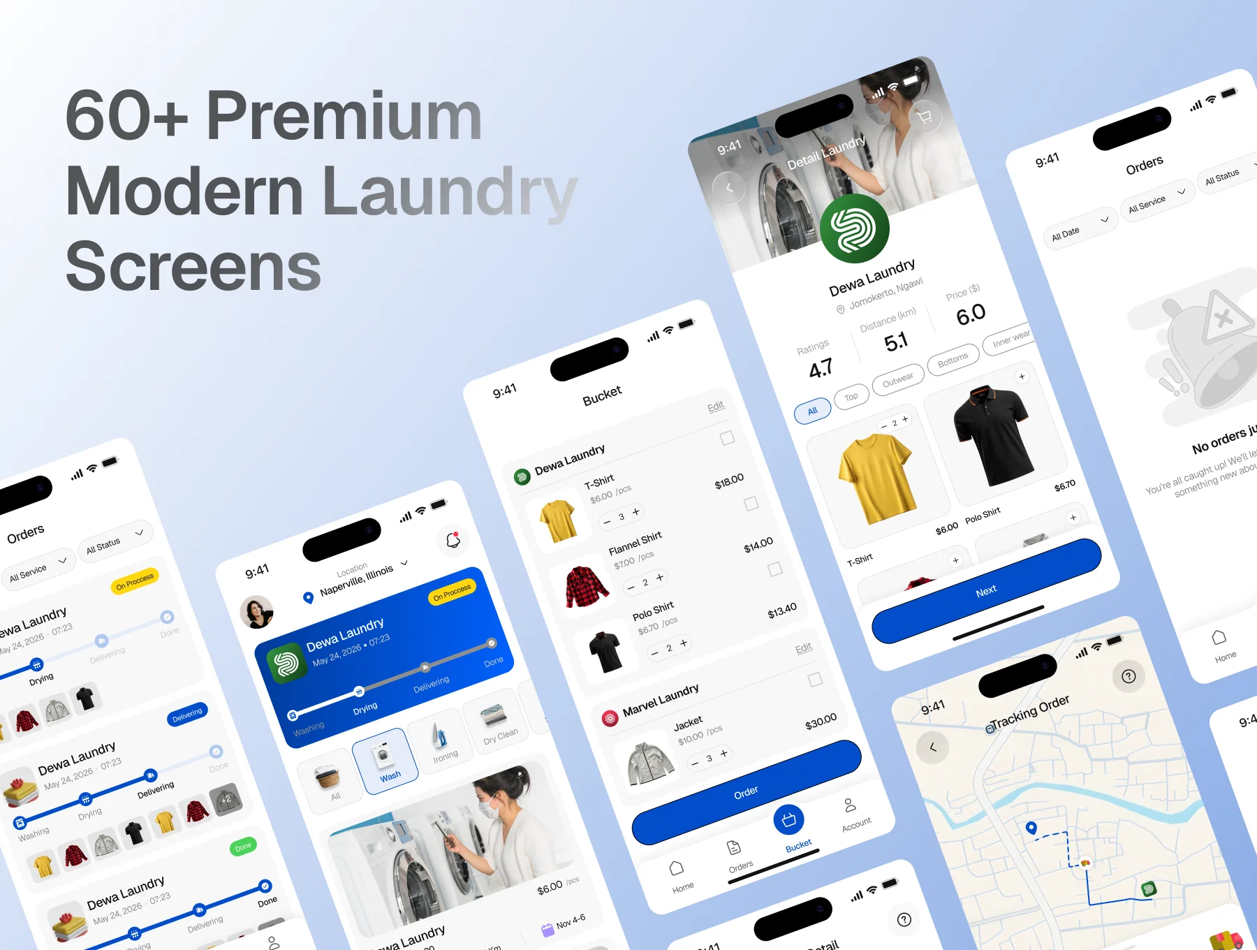 Washwhiz - Laundry Mobile App UI Kit 3