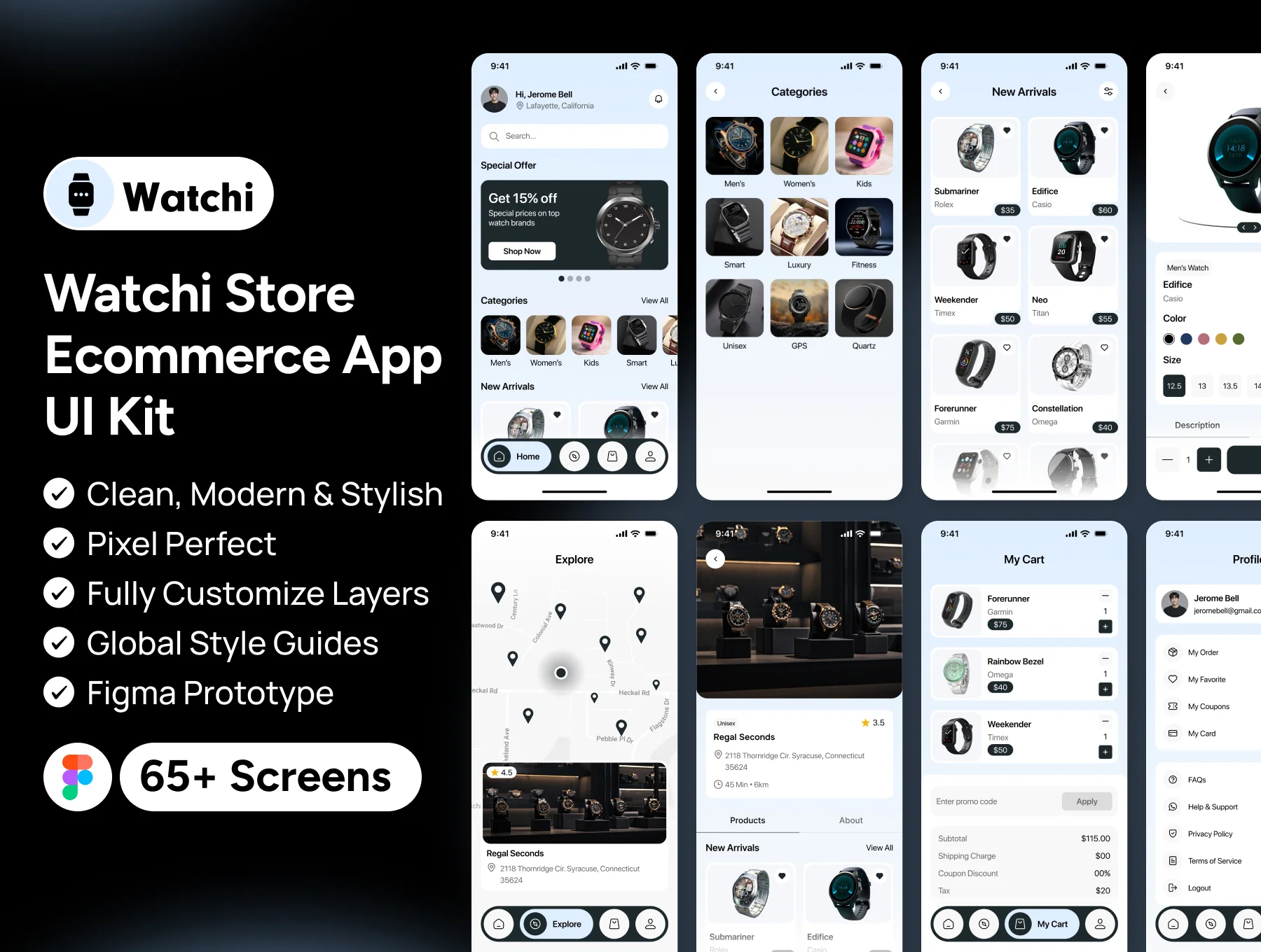 Watch E-commerce Mobile App UI Kit