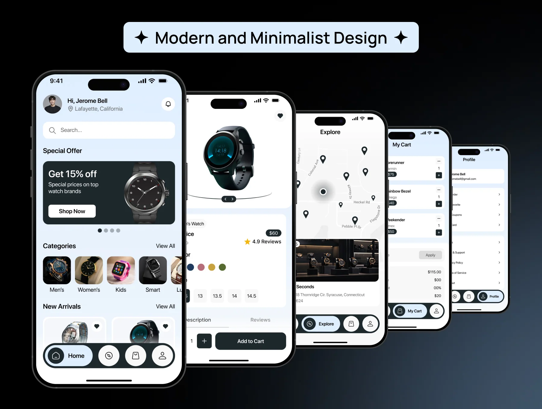 Watch E-commerce Mobile App UI Kit 3
