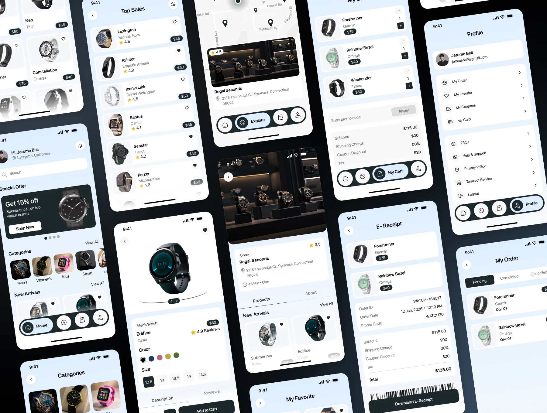 Watch E-commerce Mobile App UI Kit 4