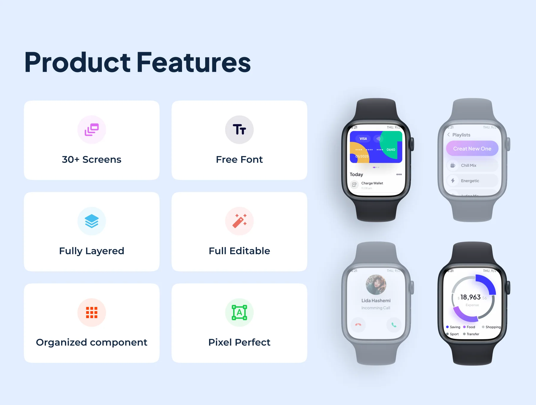 WatchKuy - Apple Watch UI Kit 2