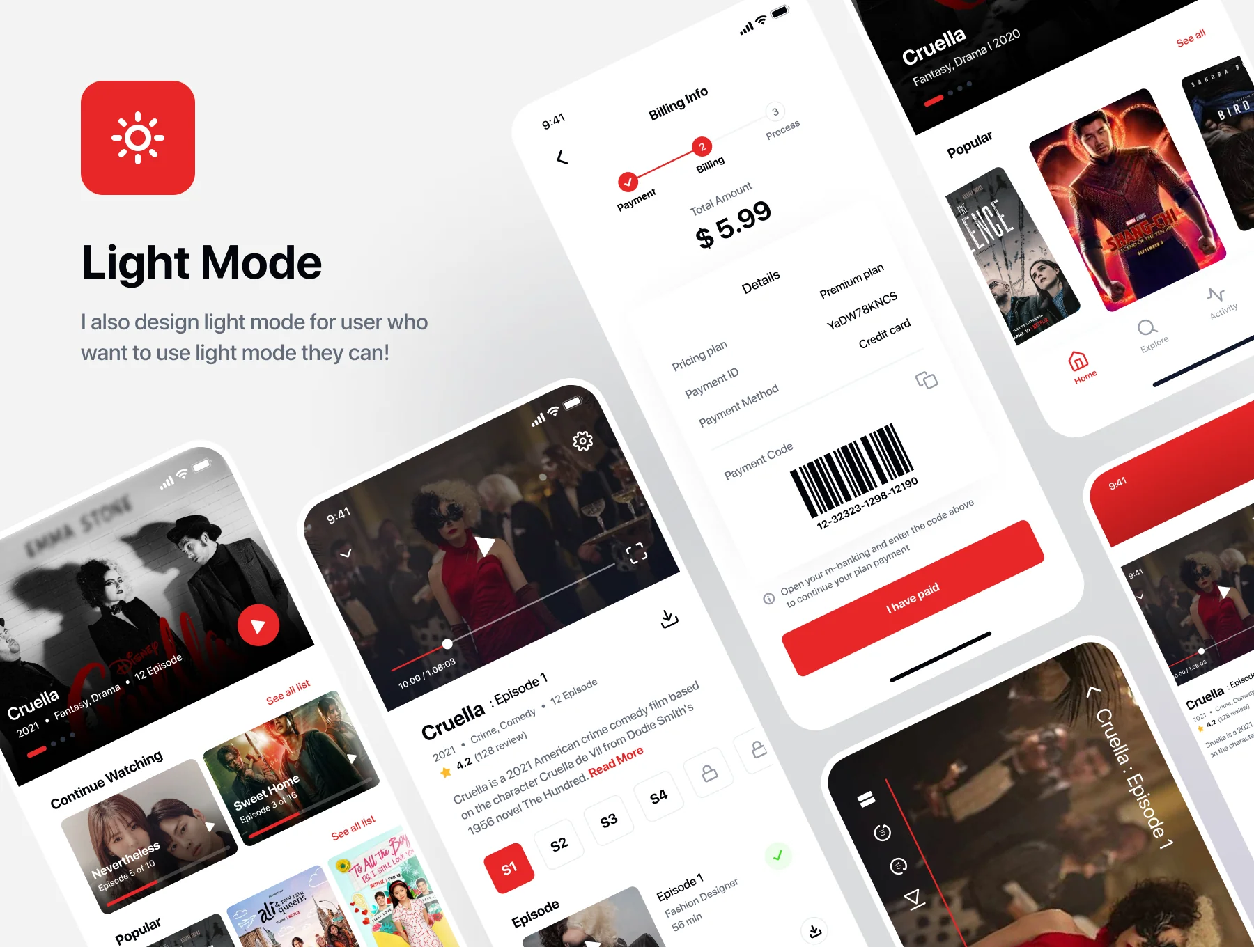 Watchme - Movie Streaming App UI Kit 3