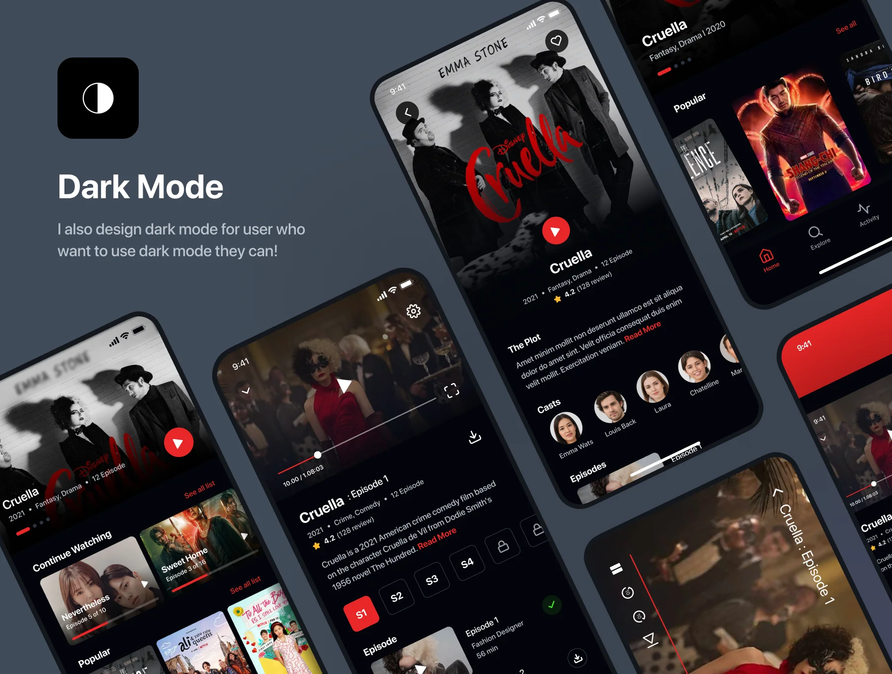 Watchme - Movie Streaming App UI Kit 4