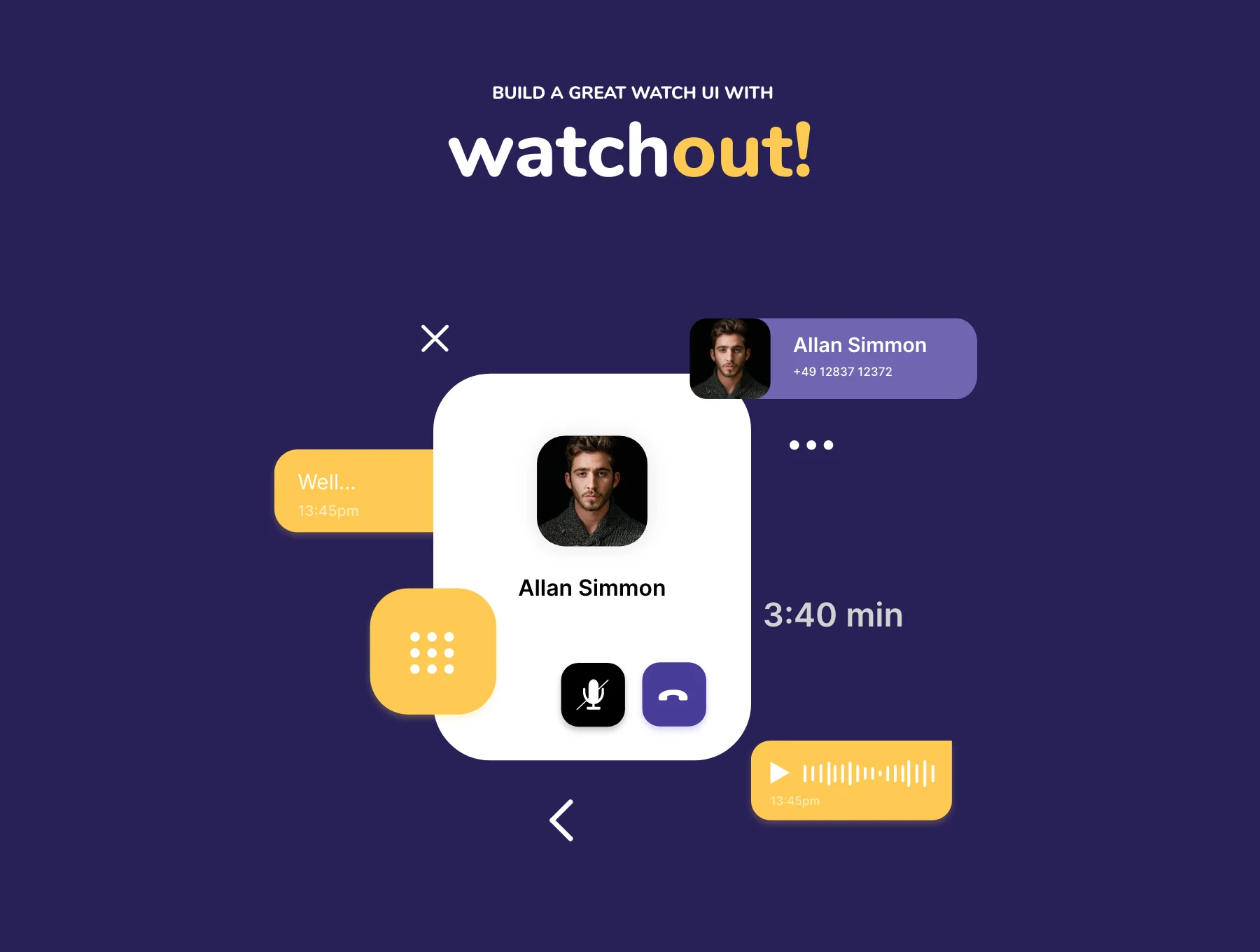 watchout! Basic | Watch UI Kit 3