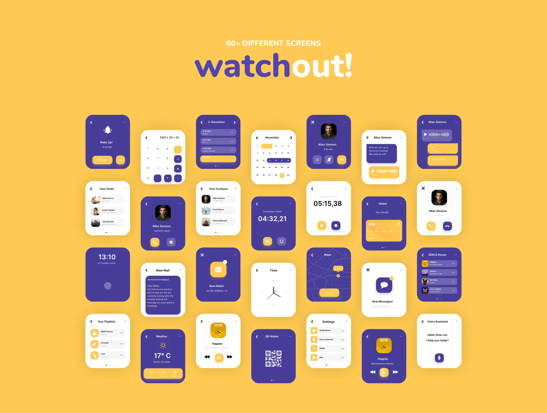 watchout! Basic | Watch UI Kit 4