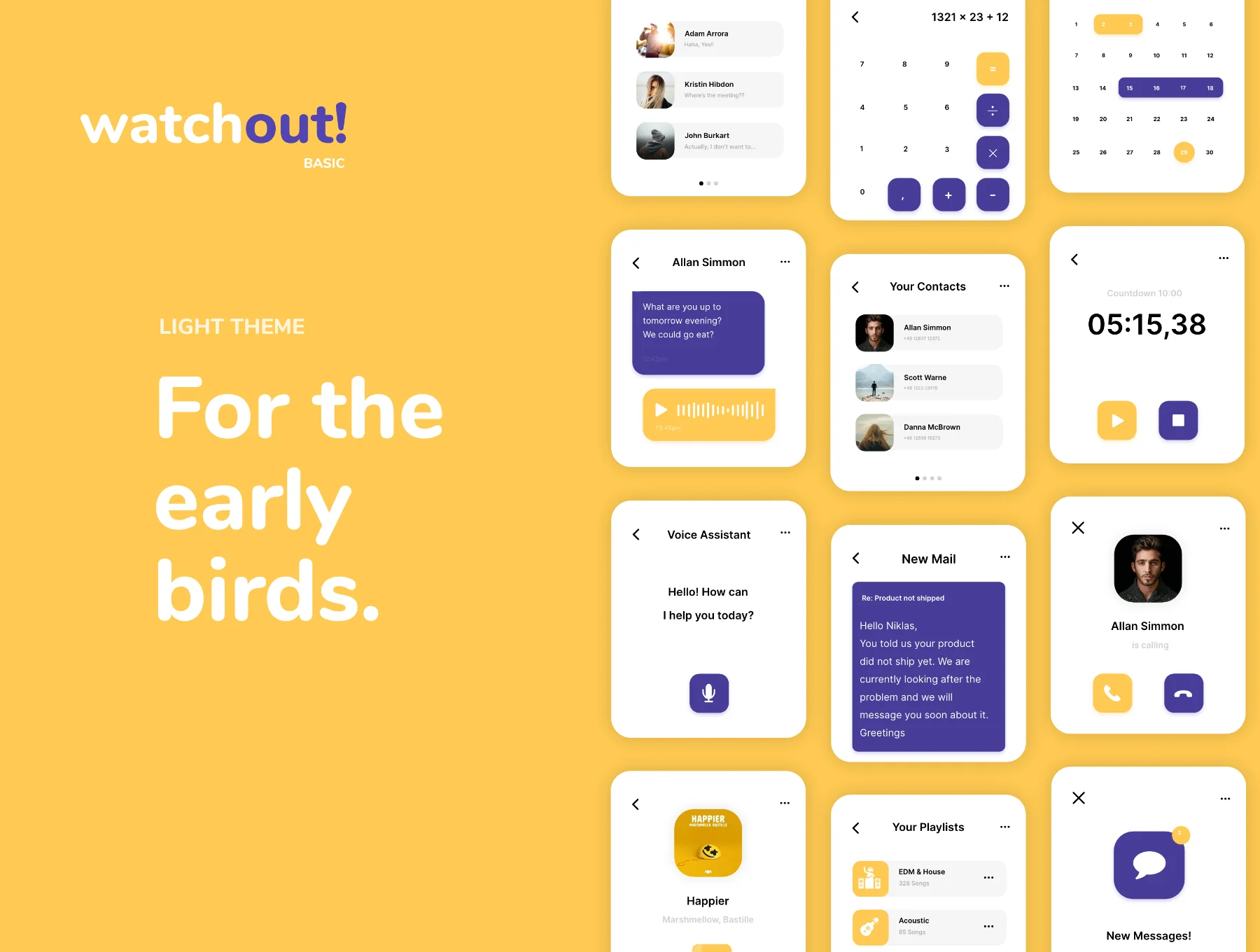 watchout! Basic | Watch UI Kit 5