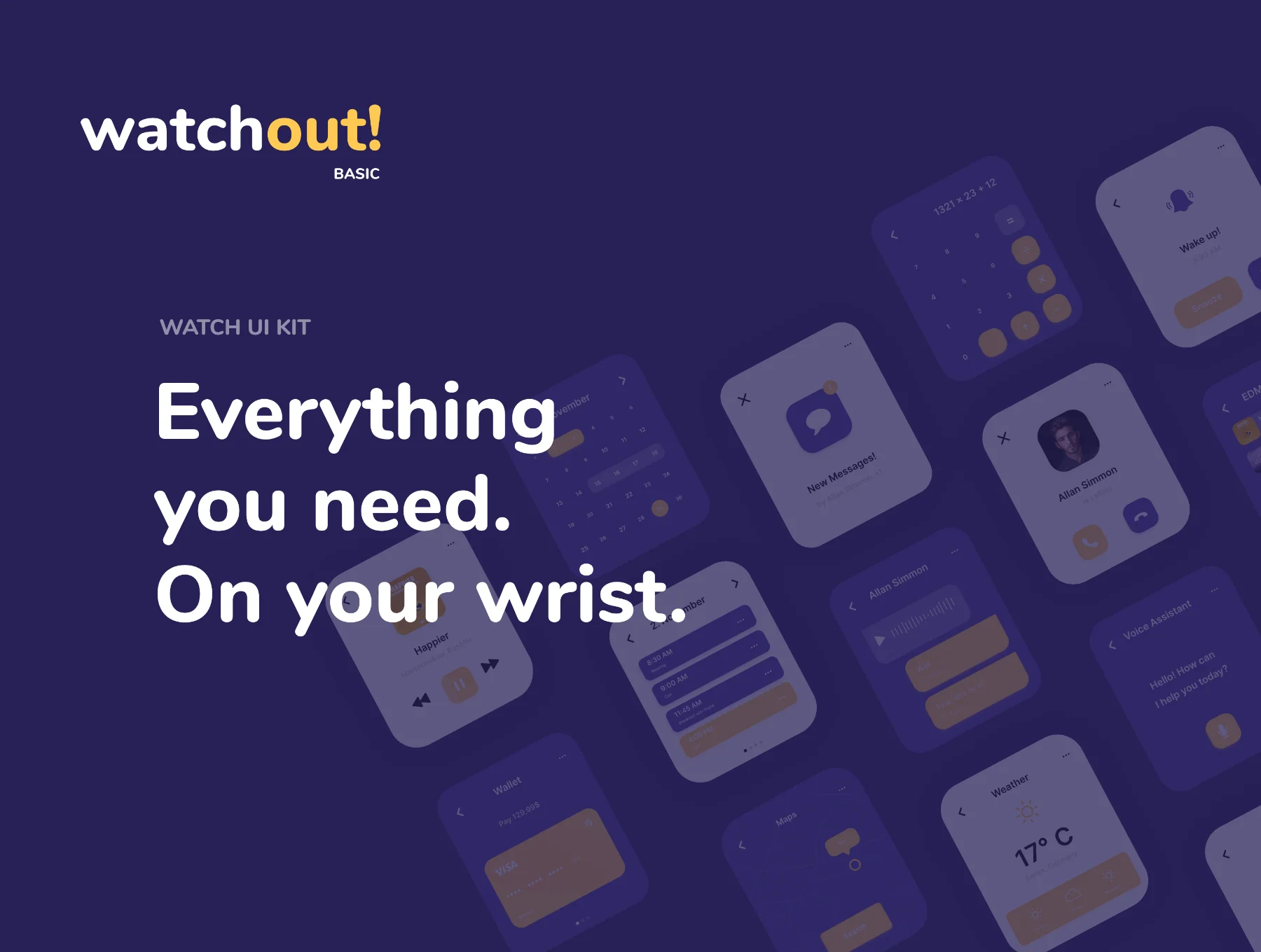 watchout! Basic | Watch UI Kit 7
