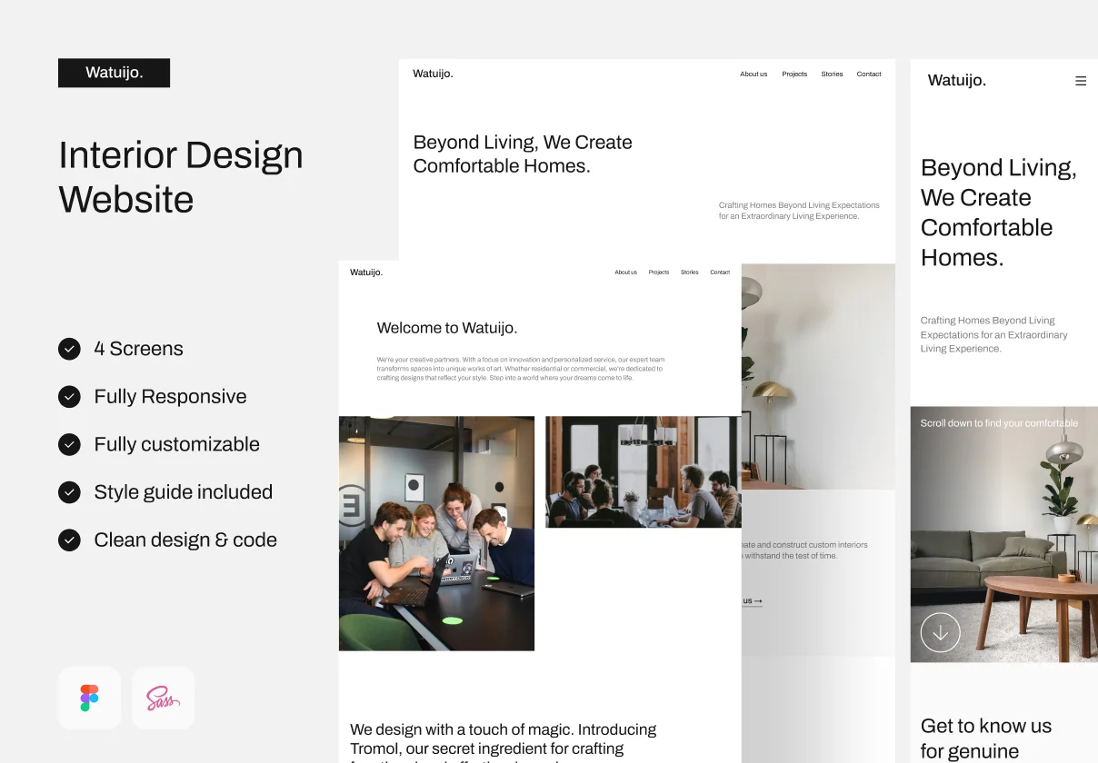Watuijo - Interior Design Sass Website
