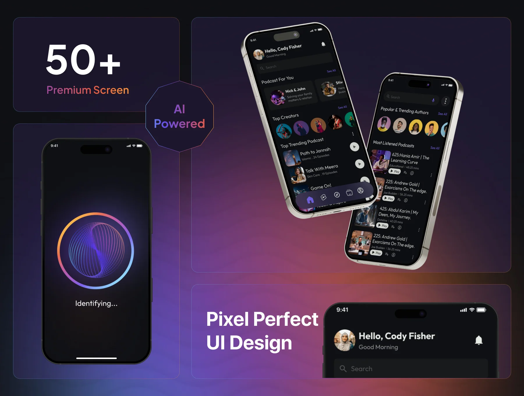 Wavify – AI Powered Podcast Mobile App UI Kit 6