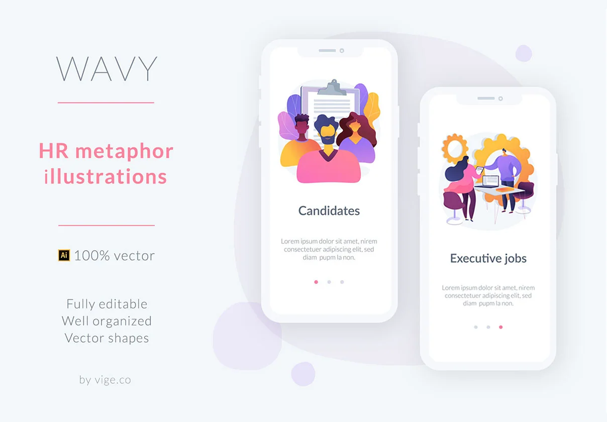 Wavy. HR vector illustrations