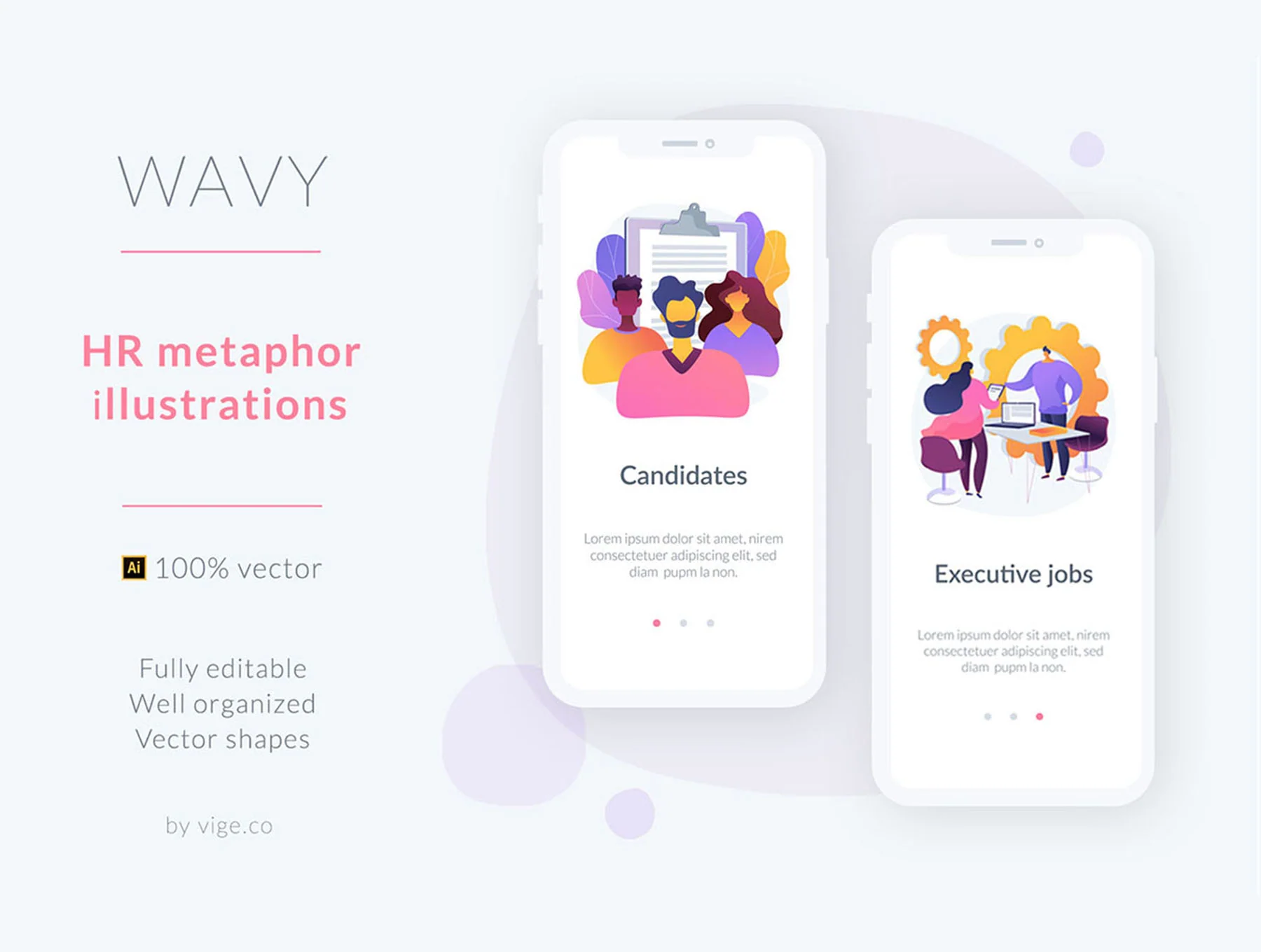 Wavy. HR vector illustrations