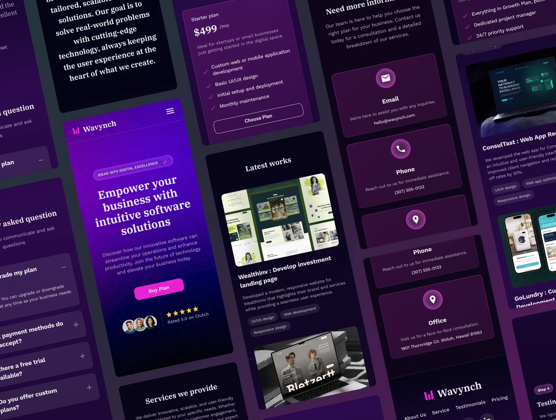 Wavynch - SaaS & Startup Landing Page Template 3
