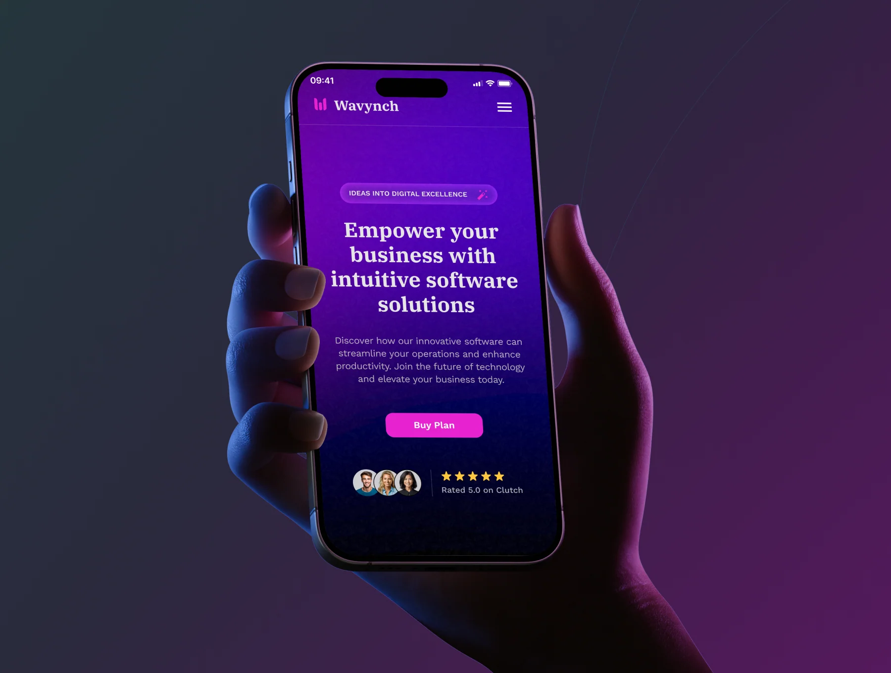 Wavynch - SaaS & Startup Landing Page Template 4