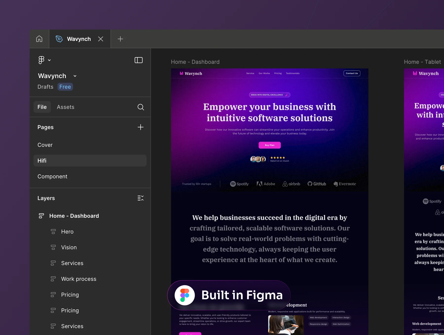 Wavynch - SaaS & Startup Landing Page Template 5