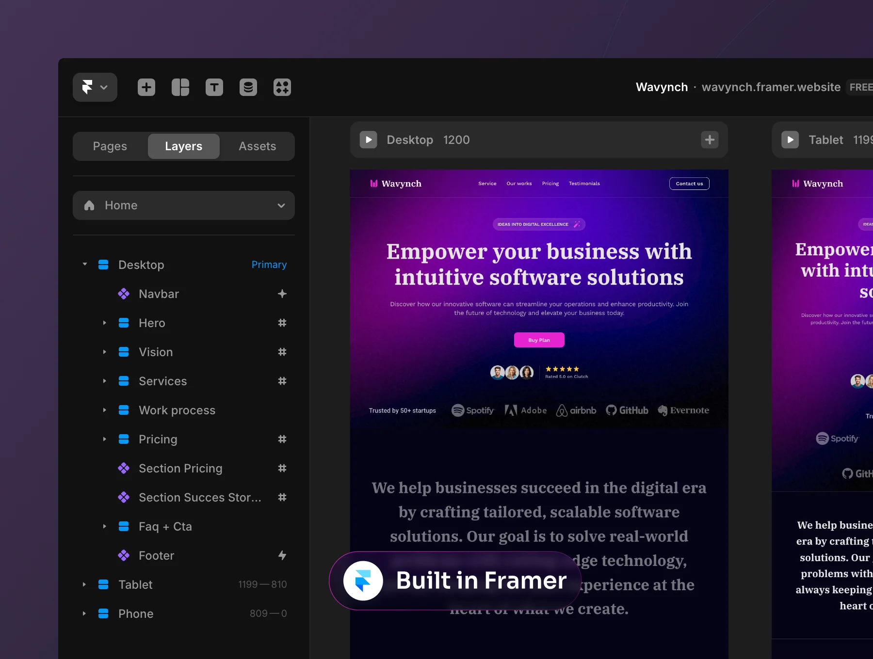 Wavynch - SaaS & Startup Landing Page Template 6