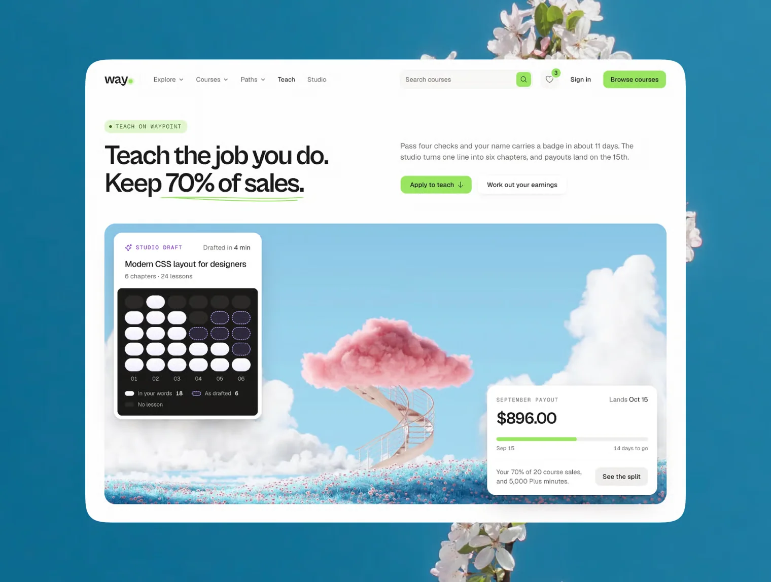 Waypoint — AI Course Marketplace React Next.js Template 4
