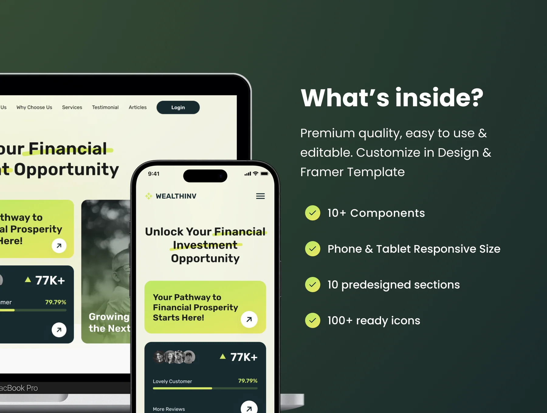 WealthInv - Investment Landing Page Template 4