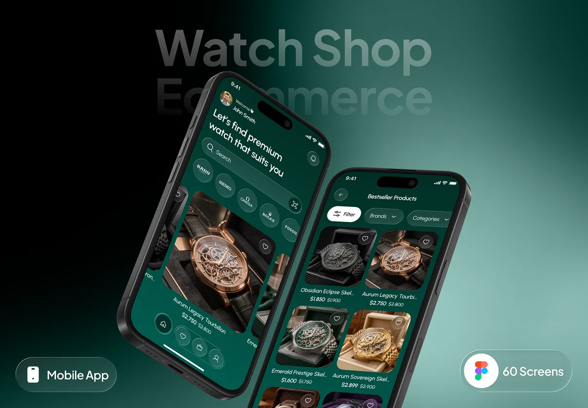 weaor - Watch Shop Ecommerce App UI Kit