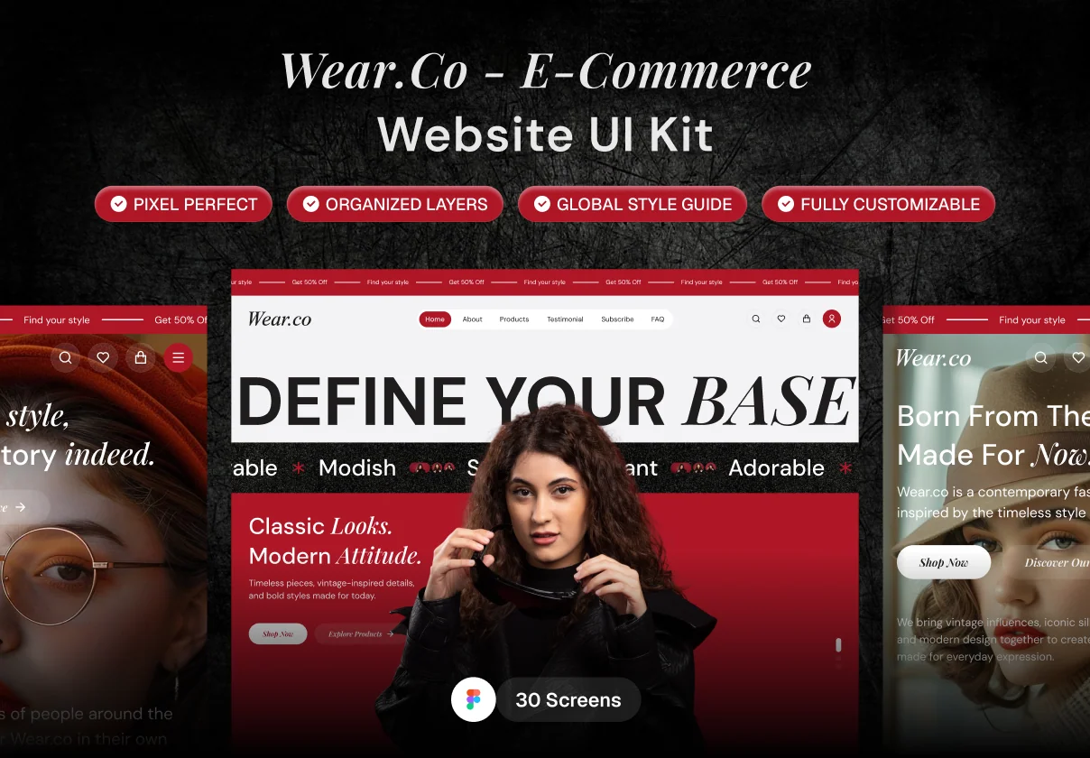 Wear.co - E-Commerce Website UI Kit