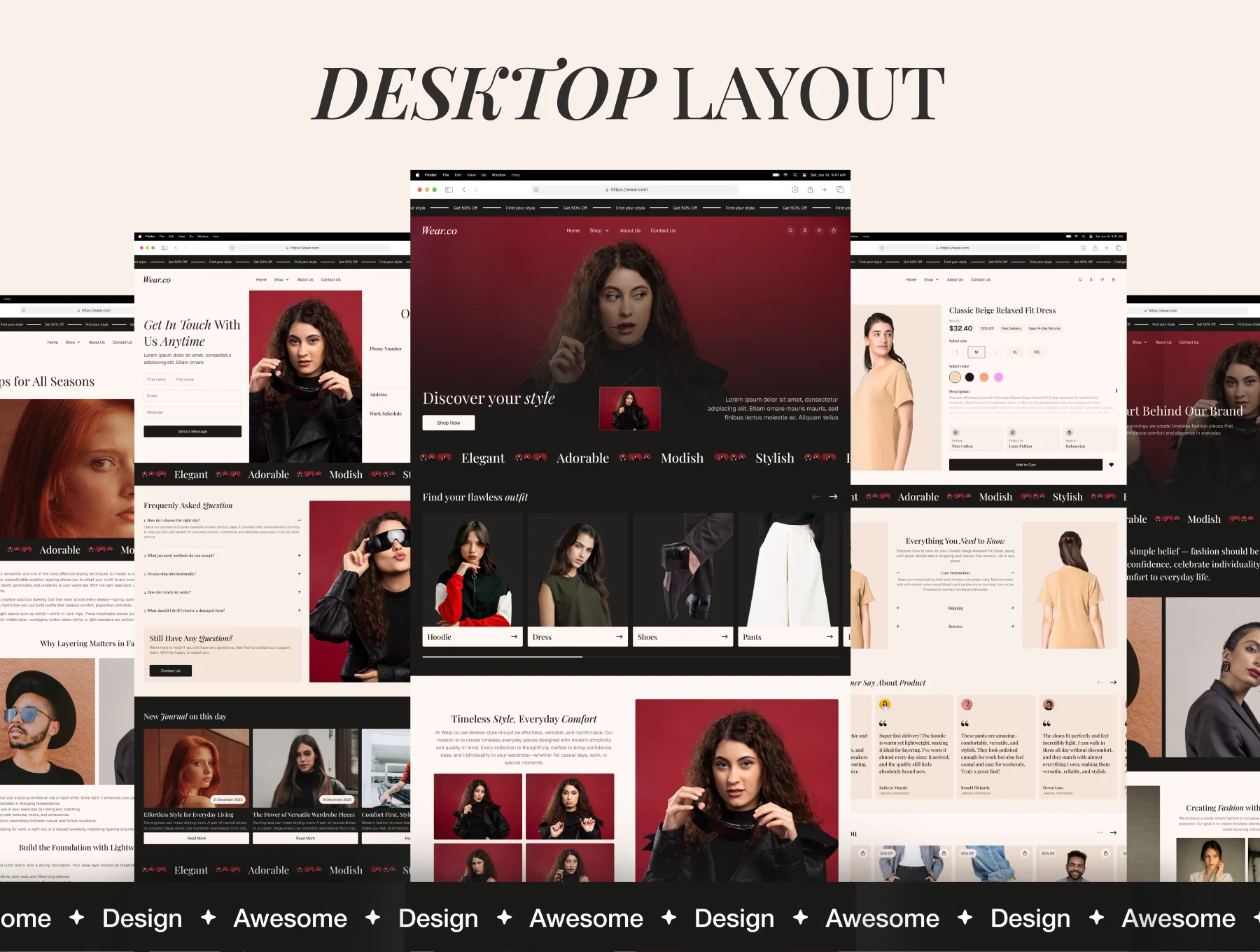 Wear.co - Fashion E-commerce website UI Kit 3