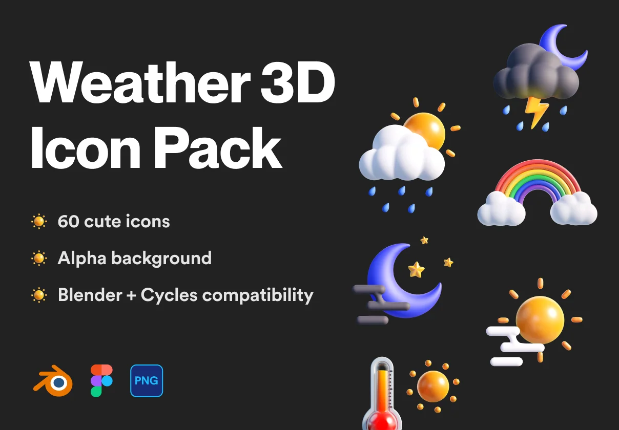 Weather 3D Icon Pack