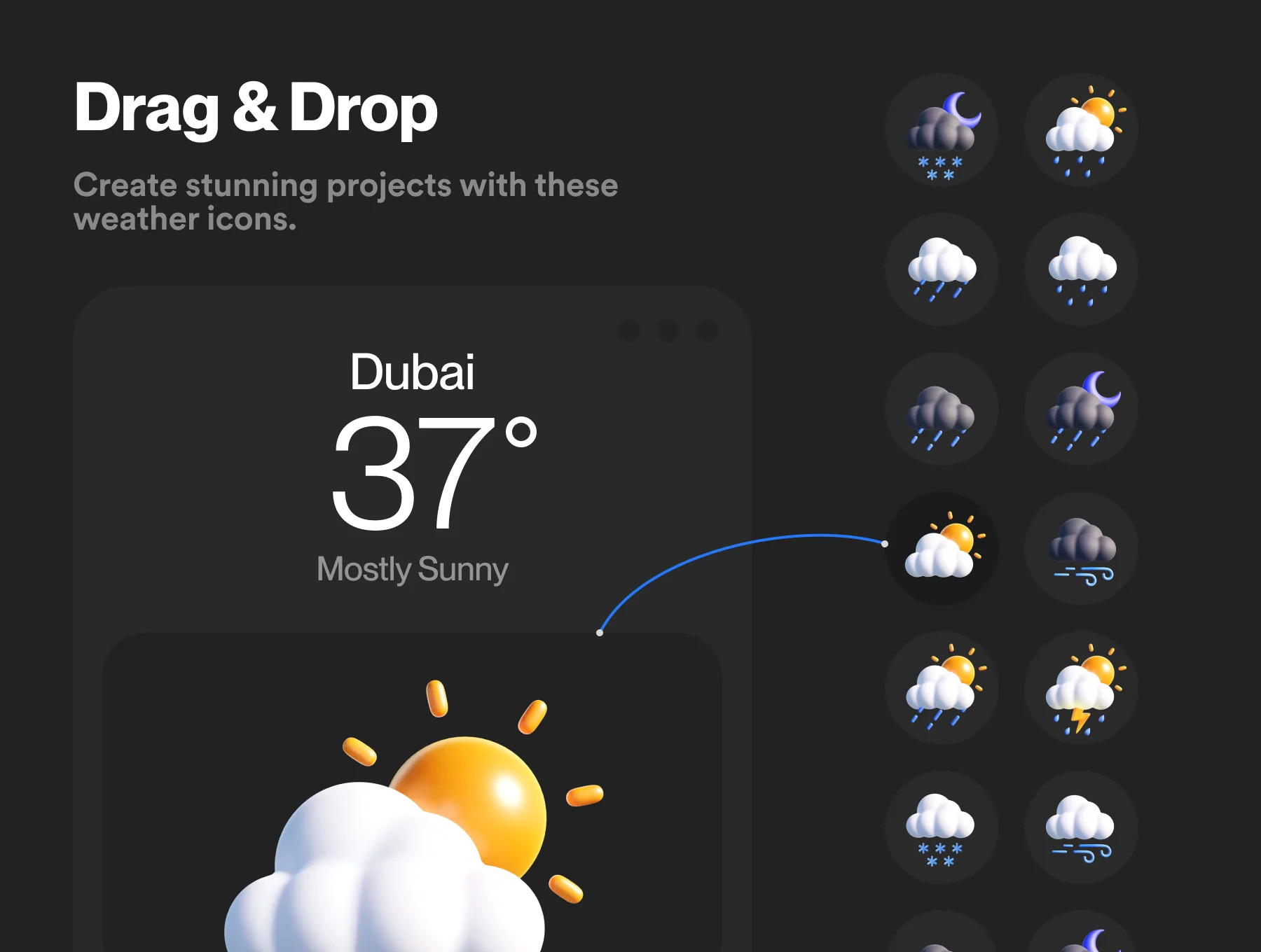 Weather 3D Icon Pack 4