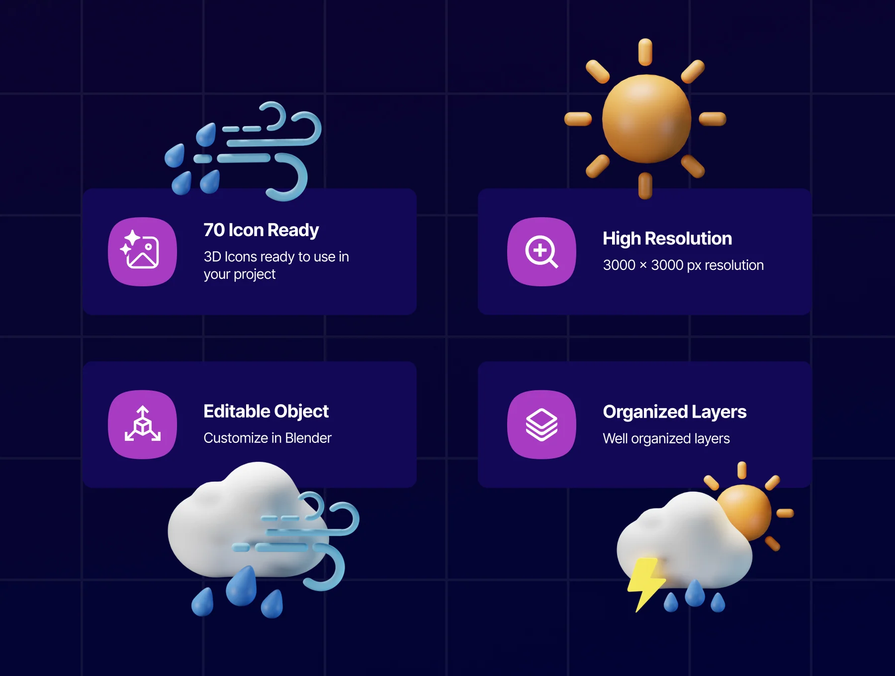 Weather 3D Icon Packs 2