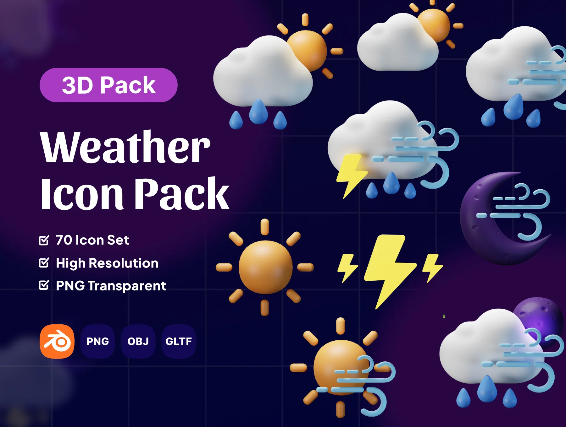 Weather 3D Icon Packs 5