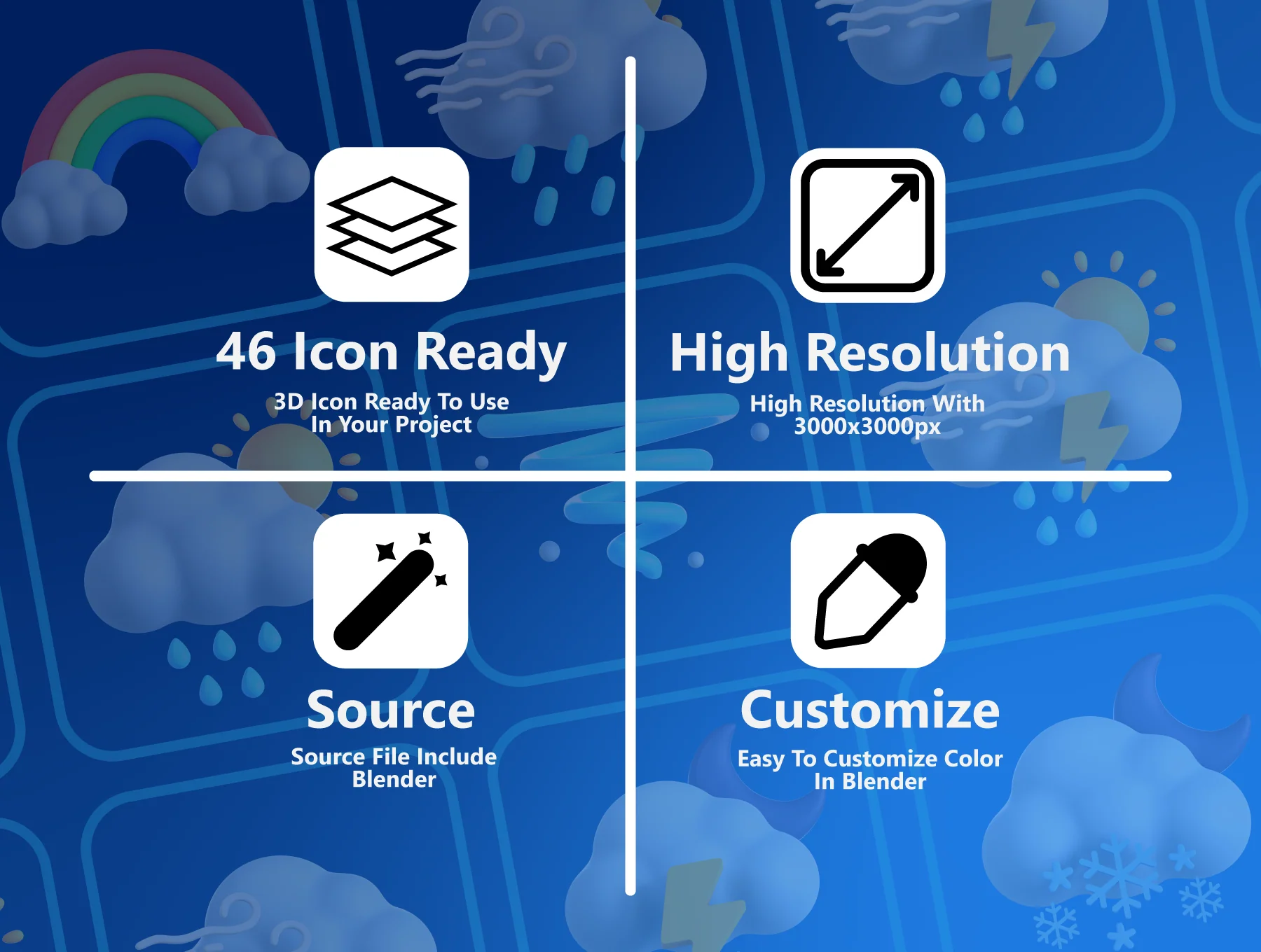 Weather 3D Icon Set 3