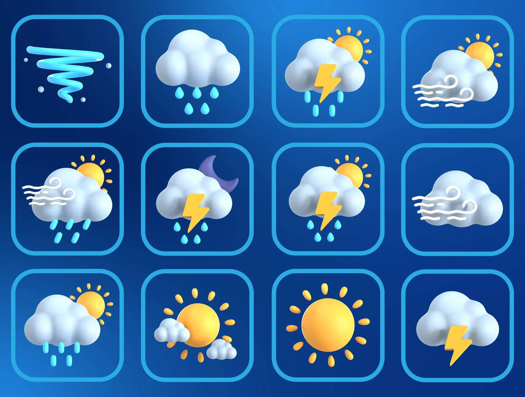 Weather 3D Icon Set 6
