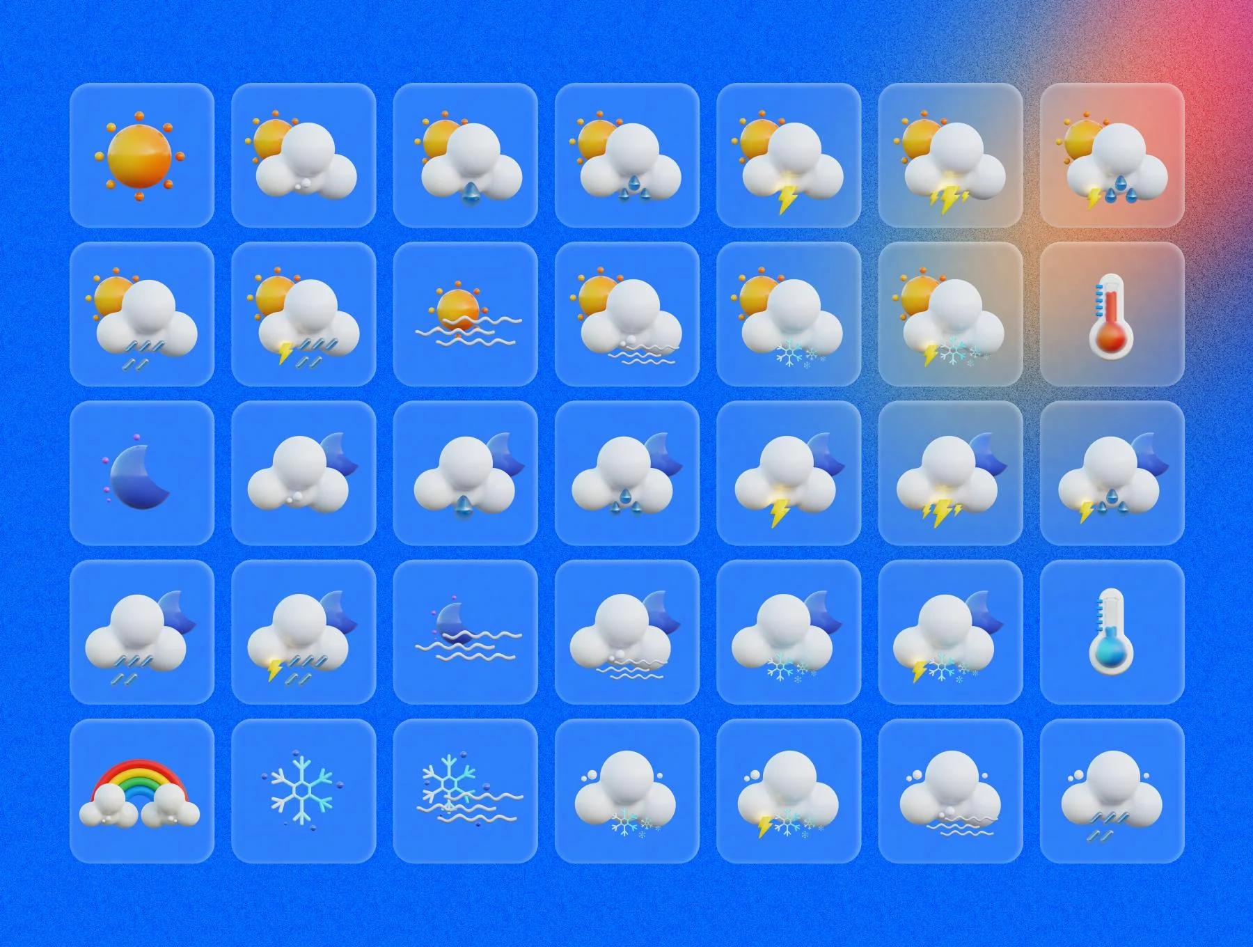 Weatheryx - Weather Forecasts 3D Icons Pack 6