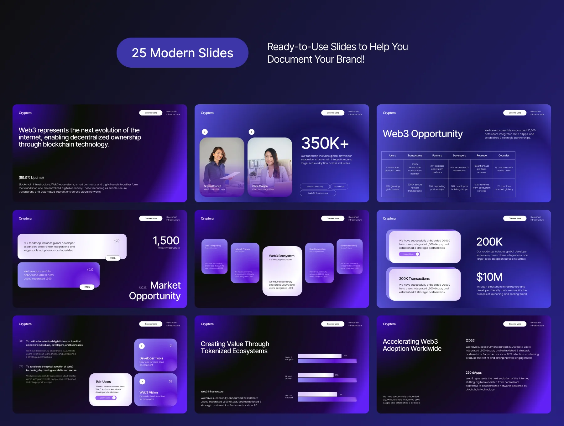 Web 3 Blockchain Pitch Deck Template 3