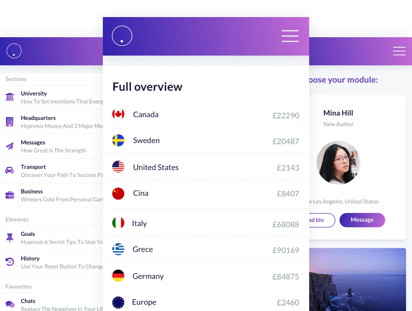 Mobile Web App UI Template 3
