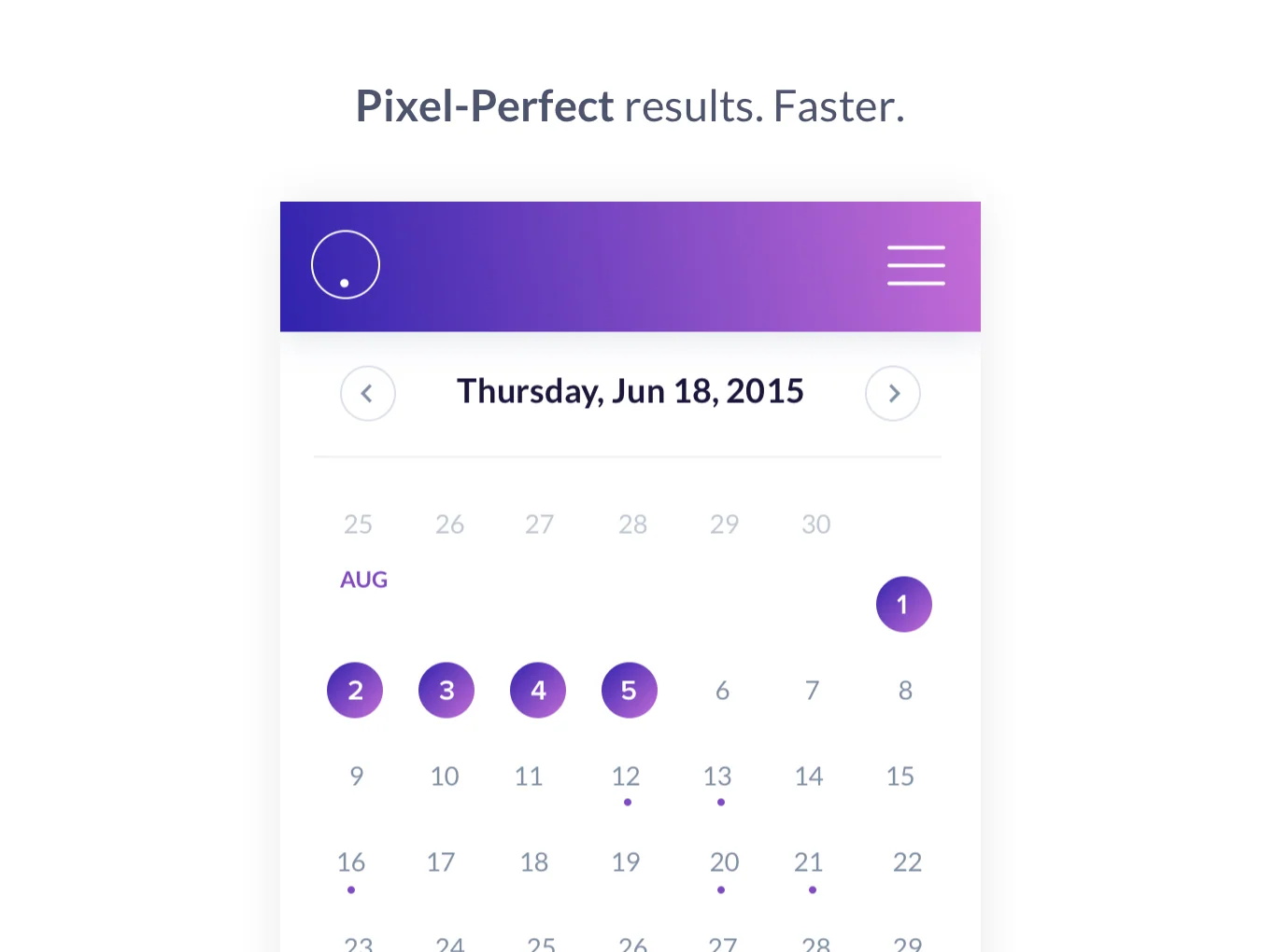 Mobile Web App UI Template 6