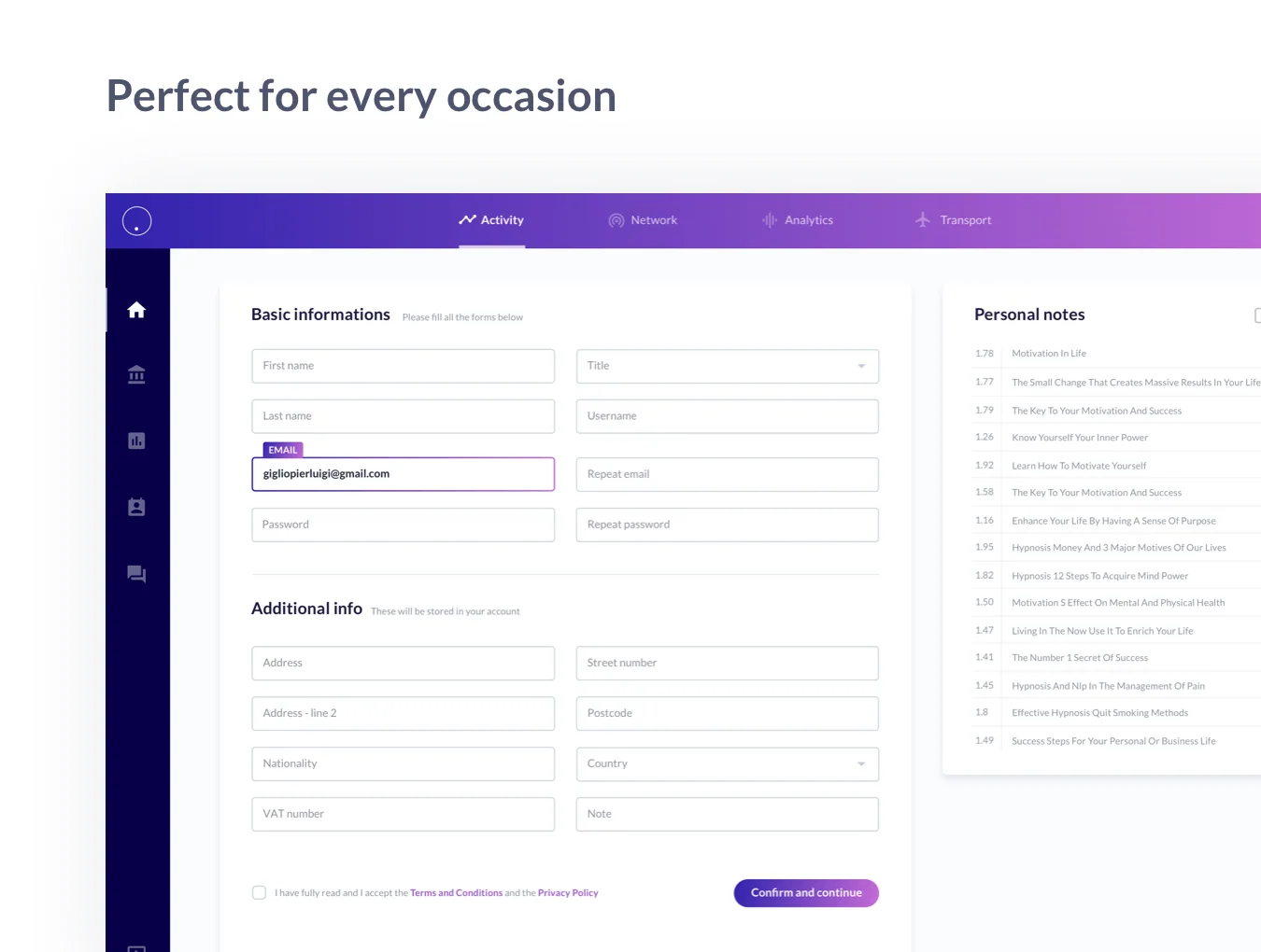 Web App UI Template 8