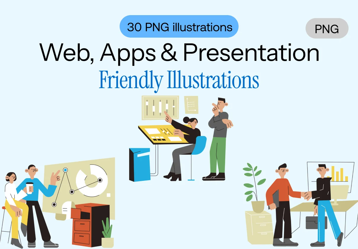 Web & Apps Friendly Illustrations Pack