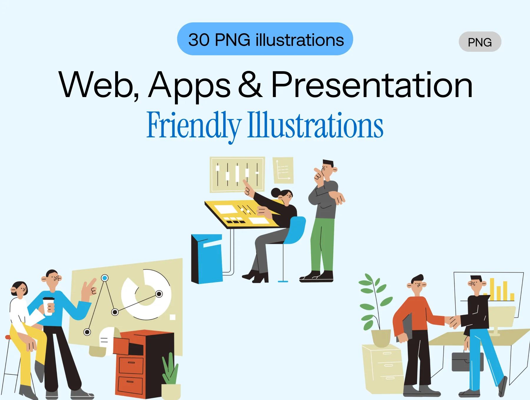 Web & Apps Friendly Illustrations Pack
