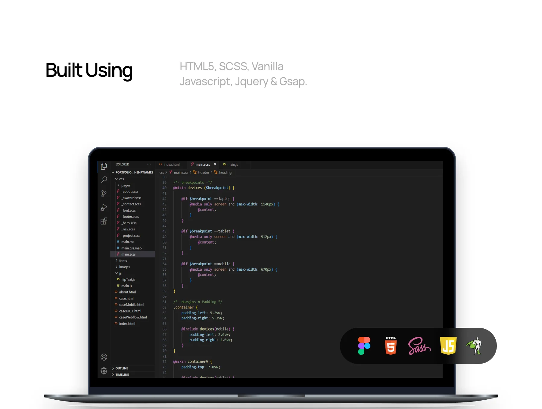 Web Designer & Developer Portfolio Coded Template 3