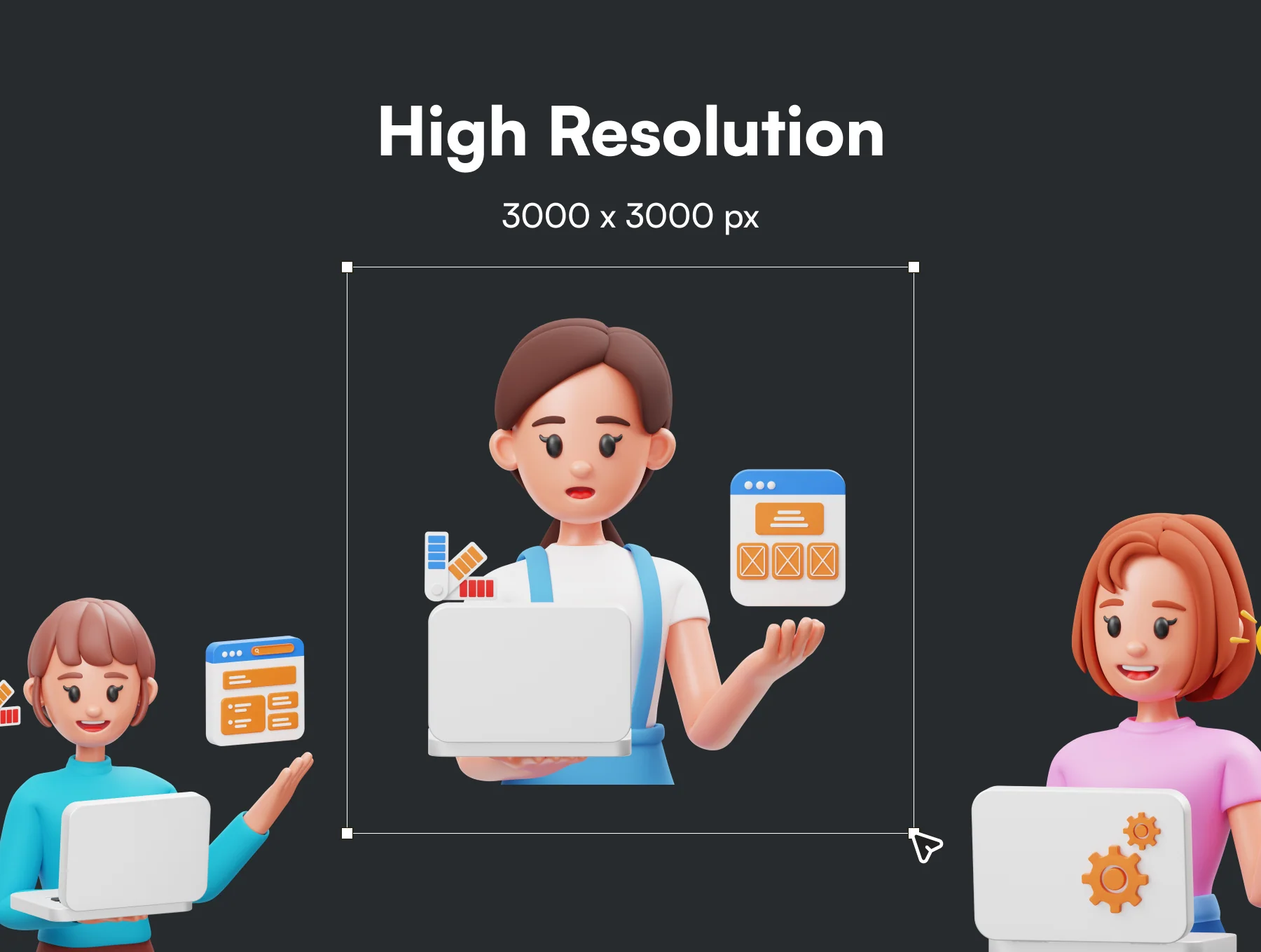 Web Development 3D Illustration 3