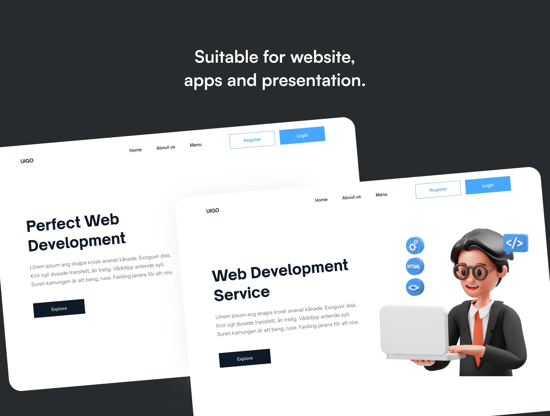 Web Development 3D Illustration 4