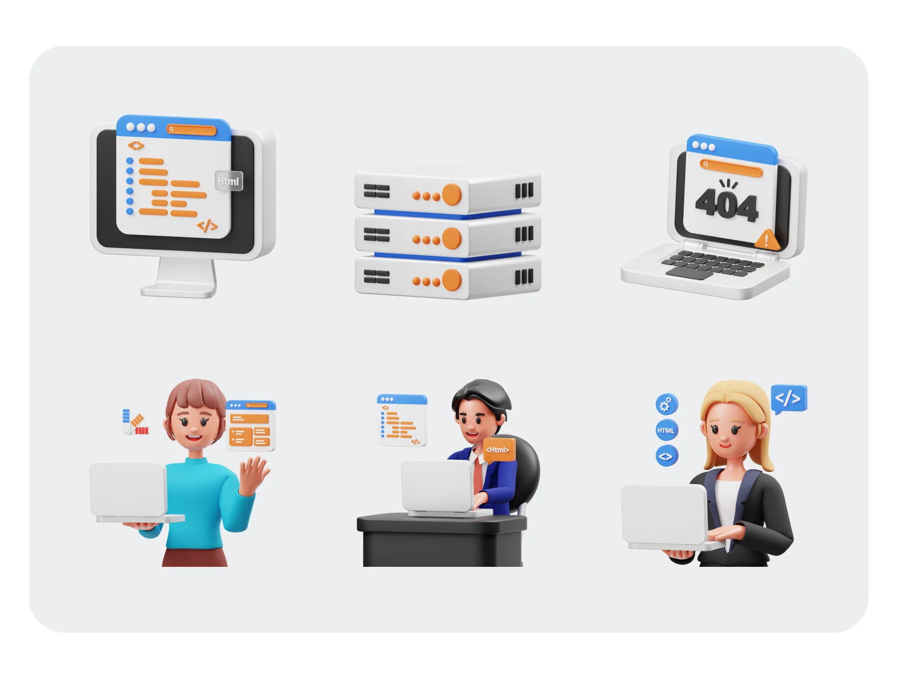 Web Development 3D Illustration 5