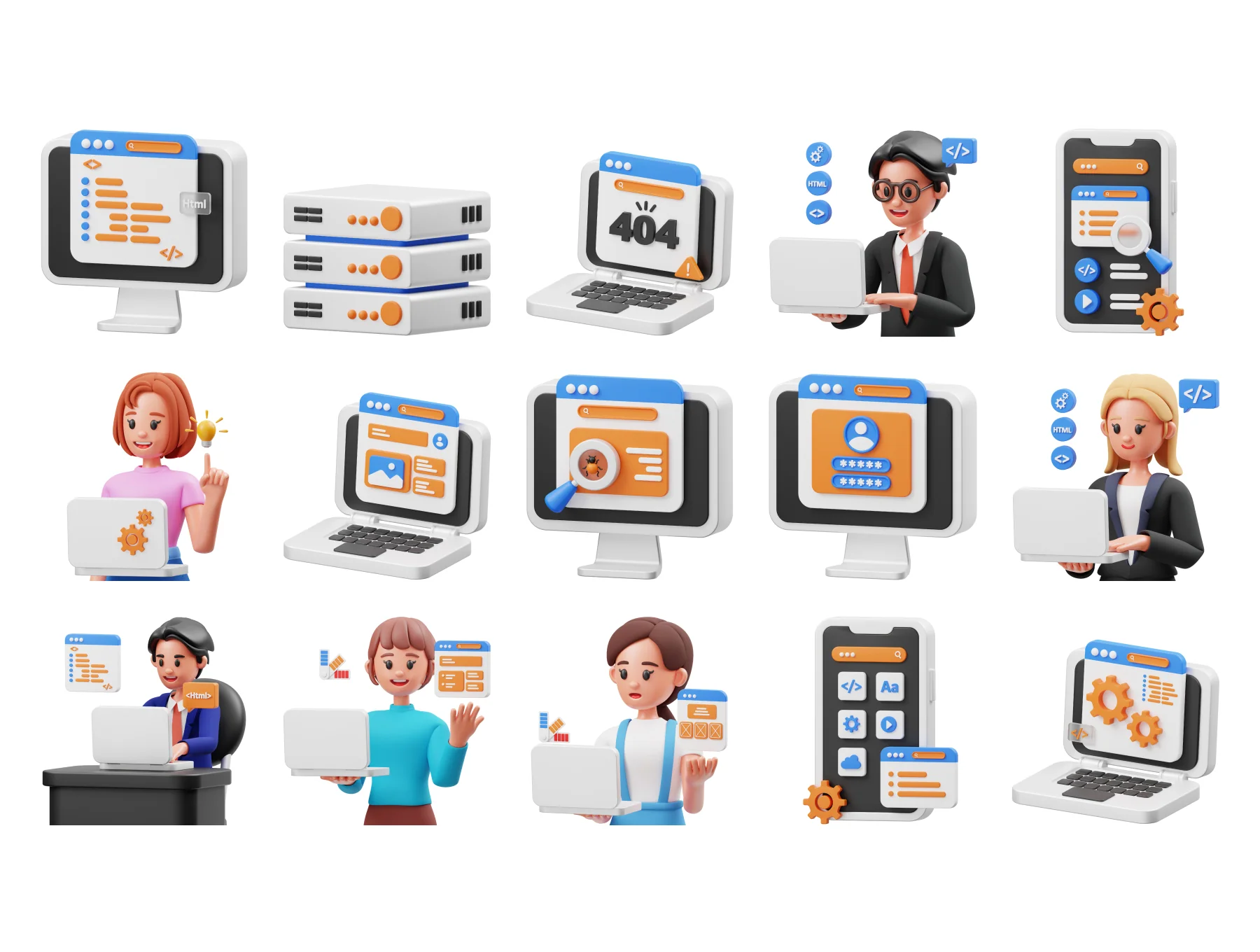 Web Development 3D Illustration 6