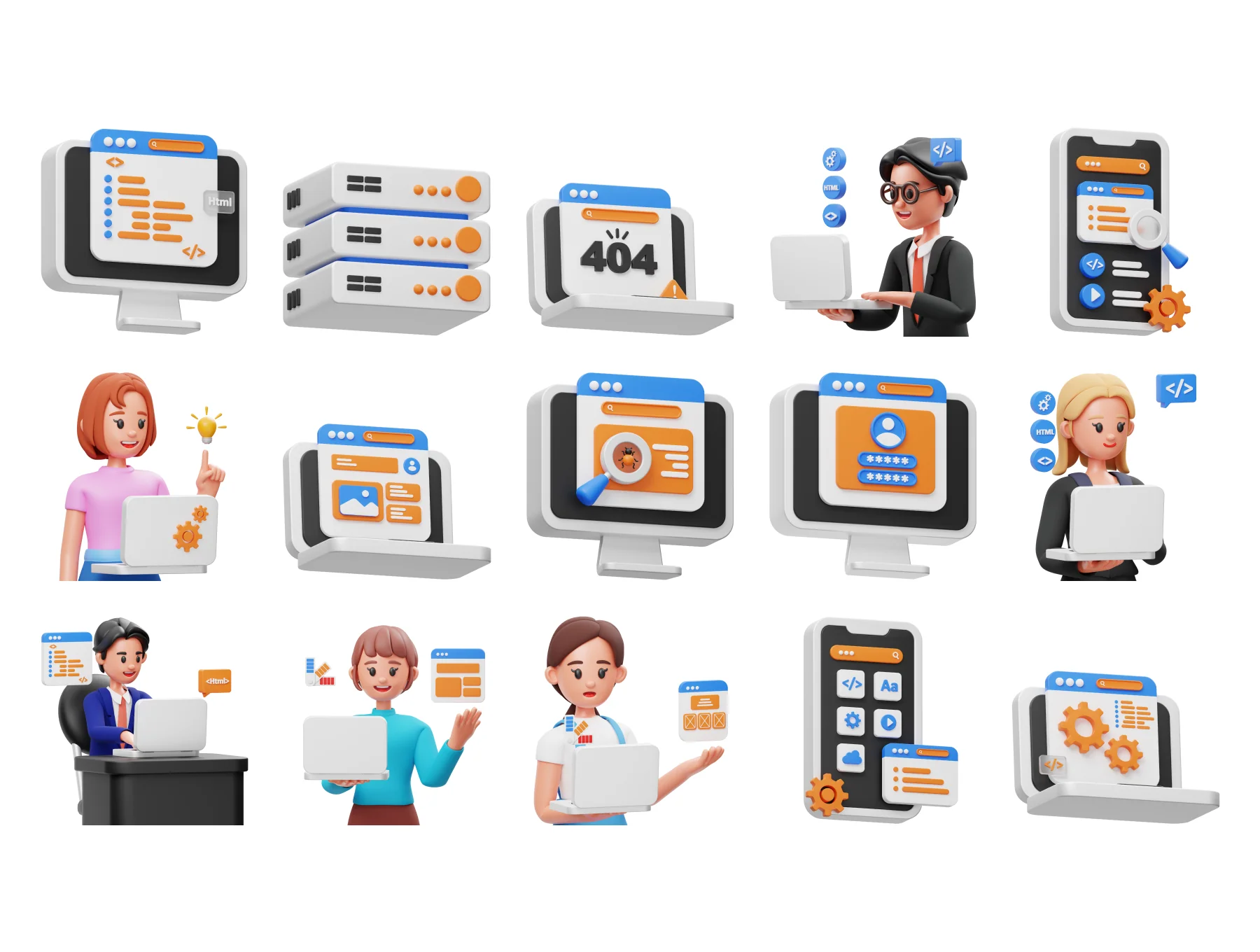 Web Development 3D Illustration 7