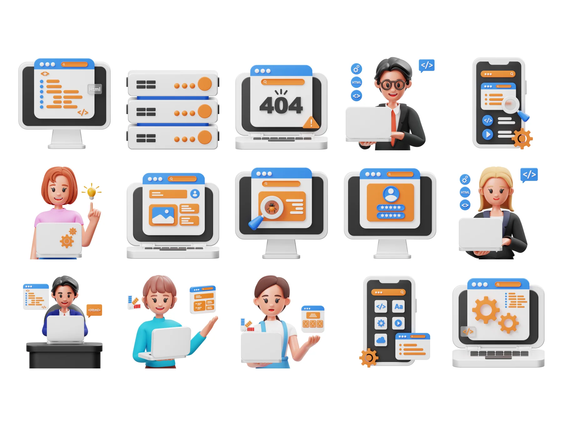 Web Development 3D Illustration 8