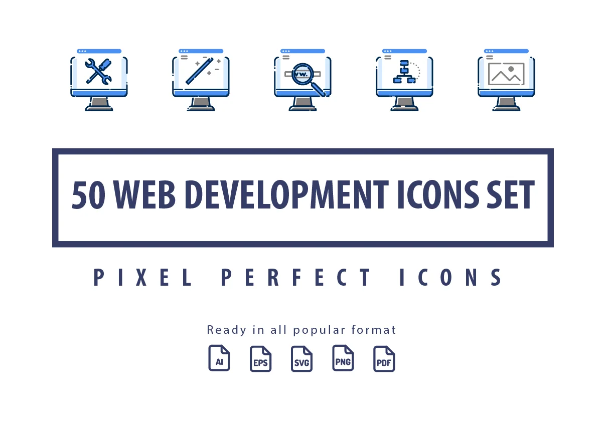 100 Web Development Icons Set