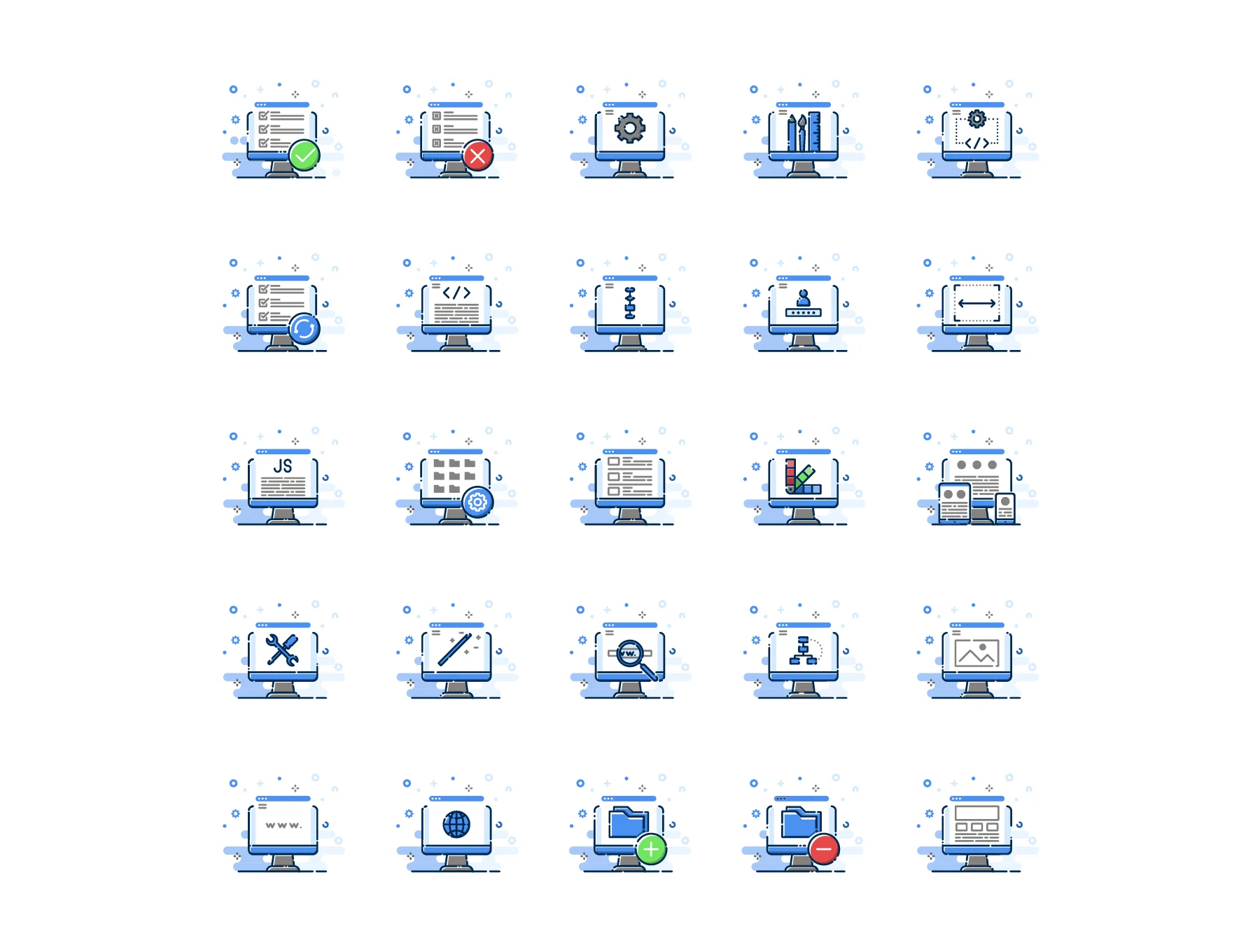 100 Web Development Icons Set 2