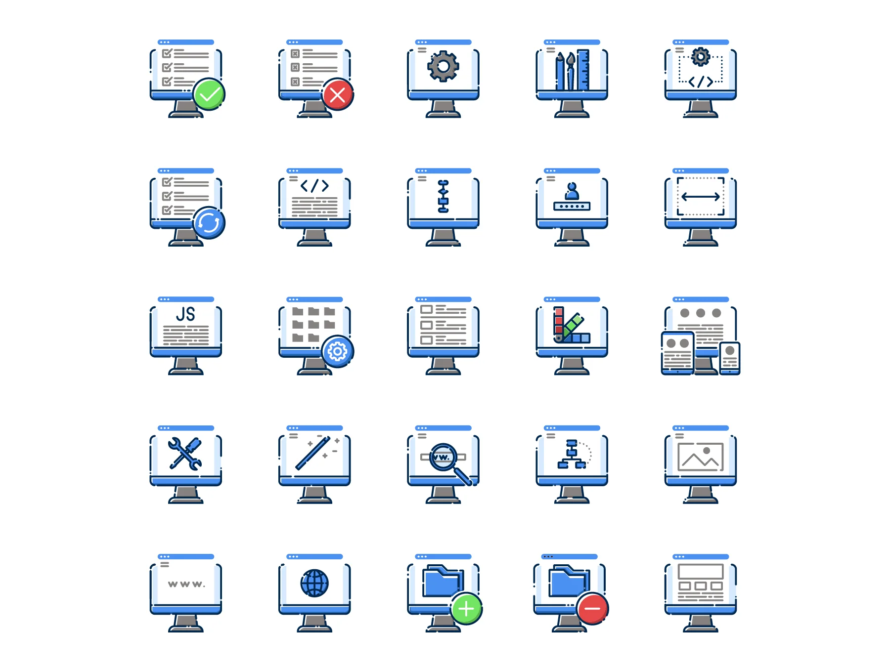 100 Web Development Icons Set 4