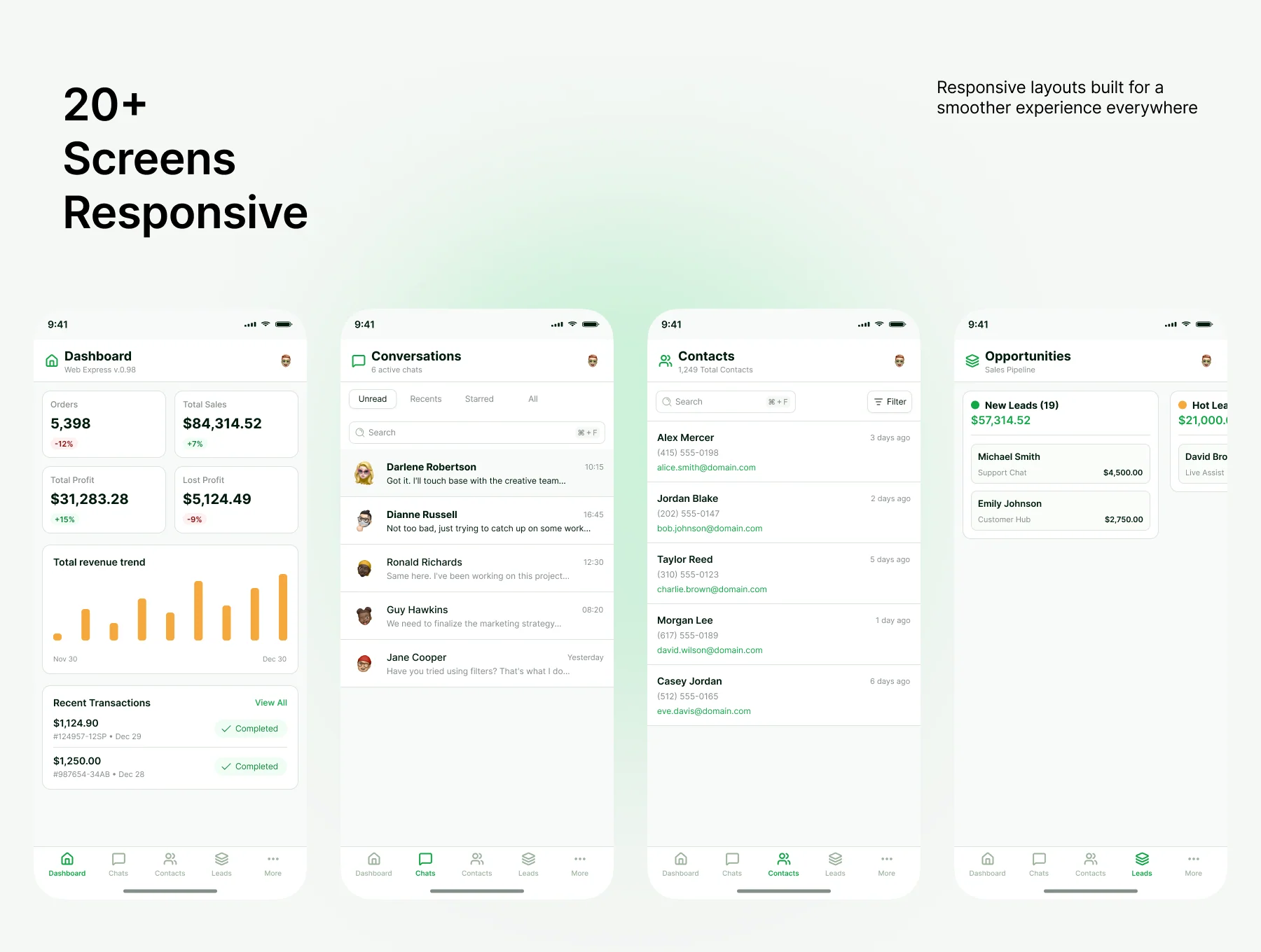 Web Express — SaaS CRM Dashboard Kit 6