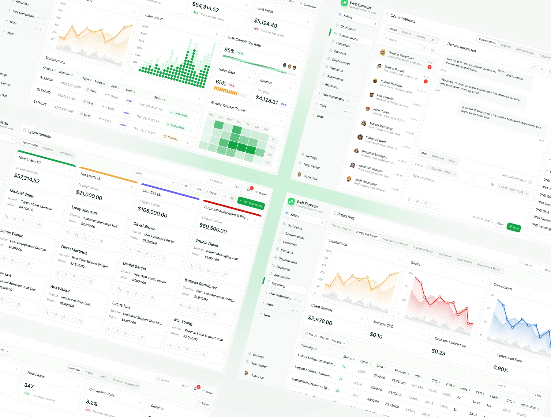 Web Express — SaaS CRM Dashboard Kit 7